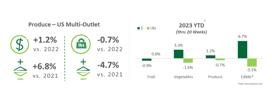 Bar graph of 2023 YTD produce sales.